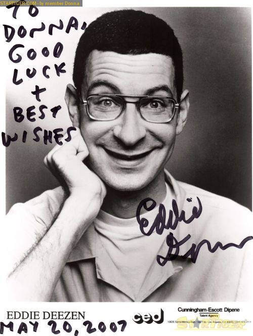 Eddie Deezen autograph collection entry at StarTiger