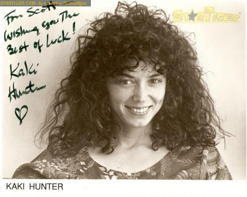 Kaki Hunter autograph collection entry at StarTiger