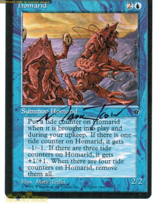 Mark Tedin autograph collection entry at StarTiger