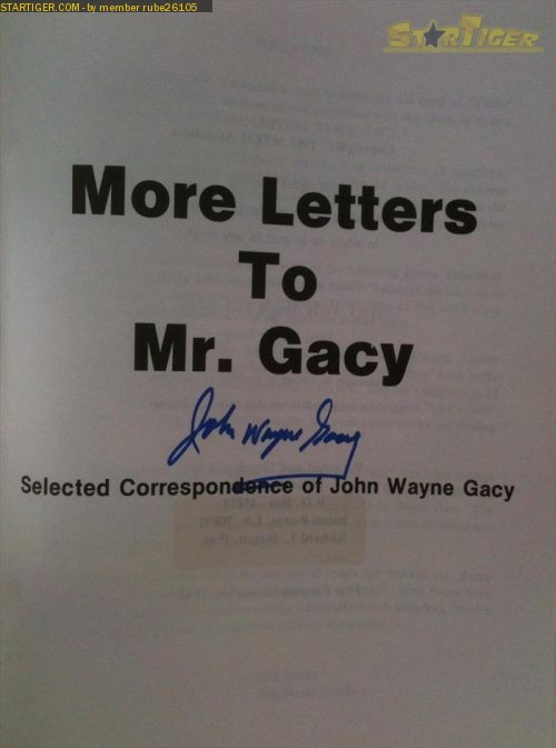 John Wayne Gacy, Jr. autograph collection entry at StarTiger