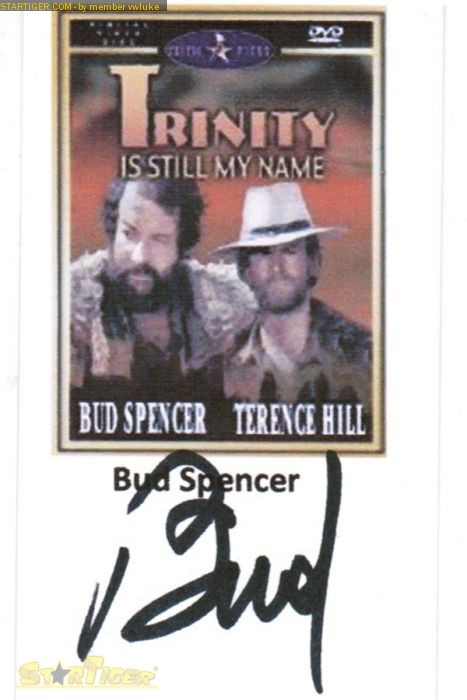 Bud Spencer & Terence Hill Reprint Autograph / Autograph Size: 16 x 10 cm Signed in print