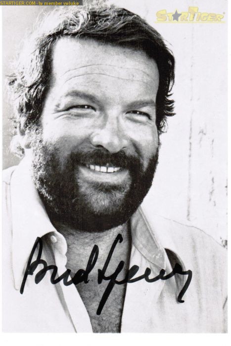 Bud Spencer & Terence Hill Reprint Autograph / Autograph Size: 16 x 10 cm Signed in print