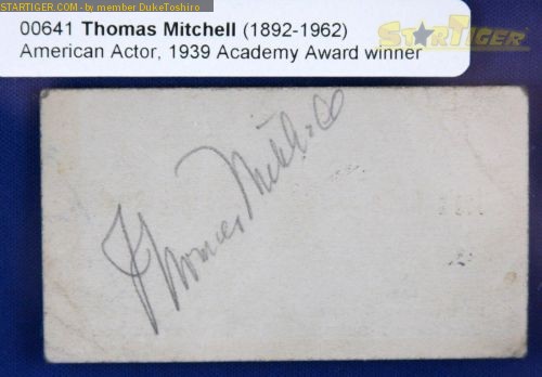 Thomas Mitchell  Regis Autographs