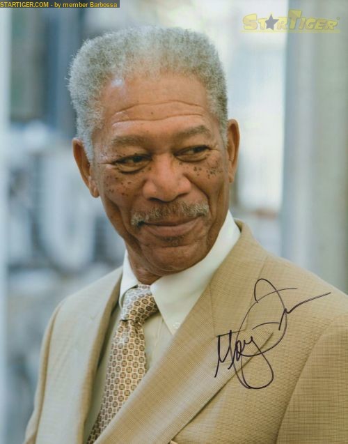 Morgan Freeman autograph collection entry at StarTiger